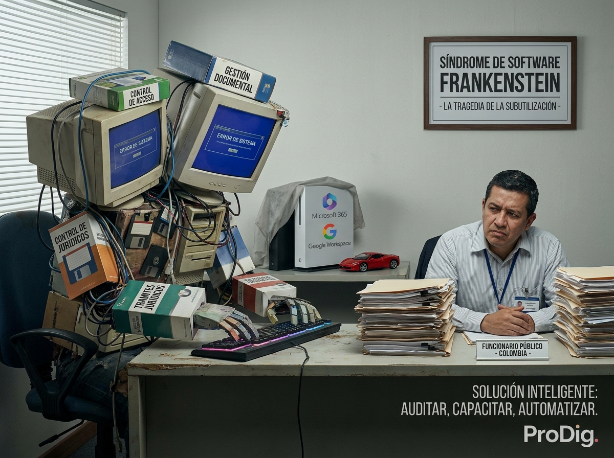 El Síndrome del Software Frankenstein: subuso tecnológico en el sector público